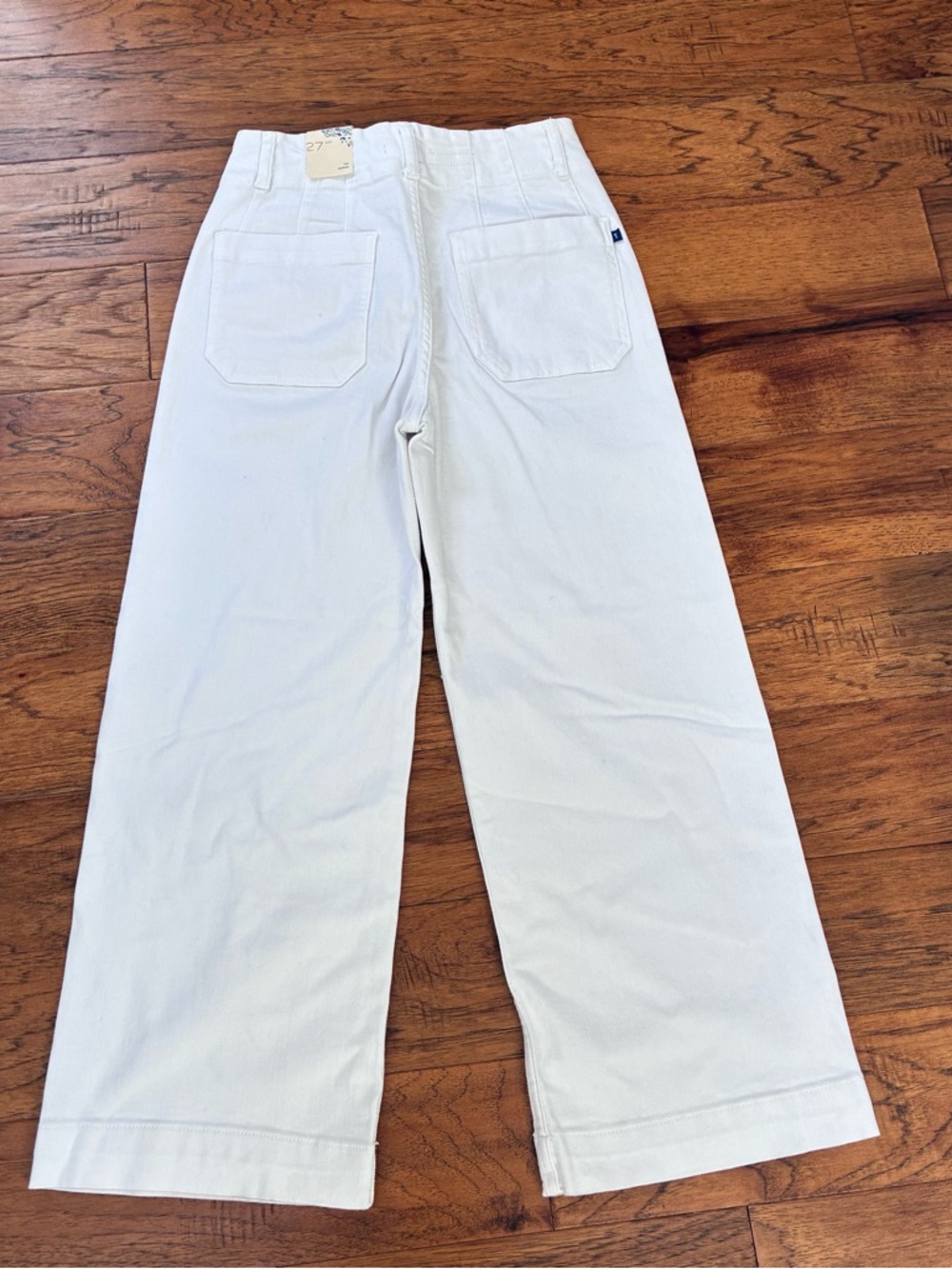 Pilcro The Skipper White Wide-Leg Cropped Jeans by Anthropologie | 27 - Picture 11 of 12